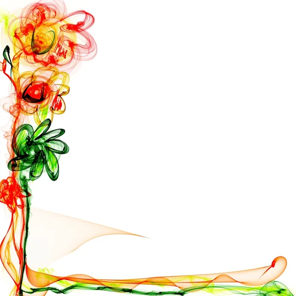 Hintergrund mit Blumen und Fantasie — Stockfoto