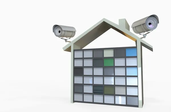 Home with security cameras — Stock Photo, Image