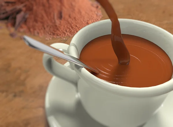 Bir fincan sıcak çikolata. — Stok fotoğraf