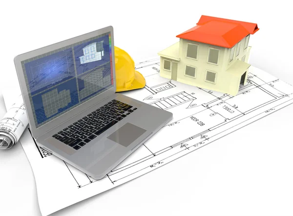 House made by computer — Stock Photo, Image