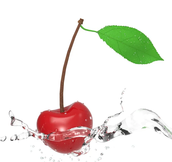 Wiśnie z biczami wodnymi — Zdjęcie stockowe