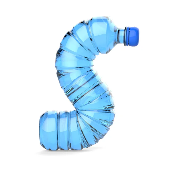 S alphabet plastic bottle — Stock Photo, Image