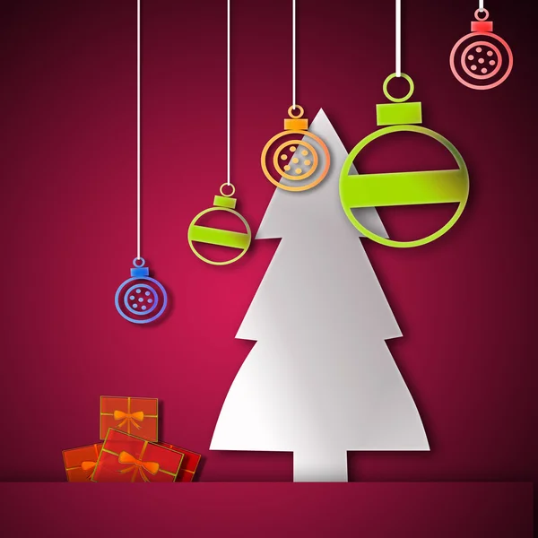 Kerstboom met geschenken — Stockfoto