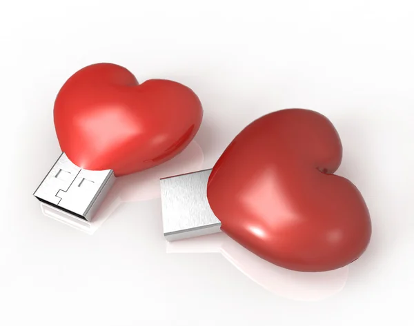 USB-hjärta — Stockfoto