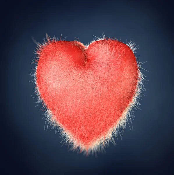Hjärtat teddy — Stockfoto