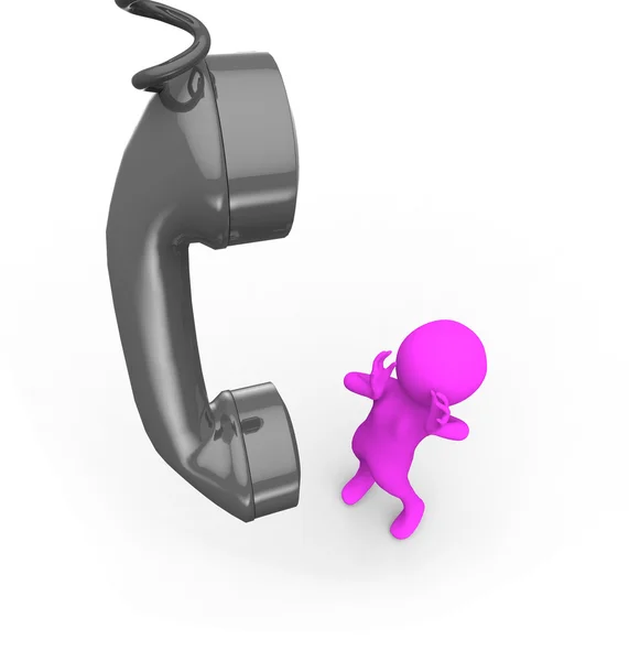 3d woman calling by phone — Stock Photo, Image