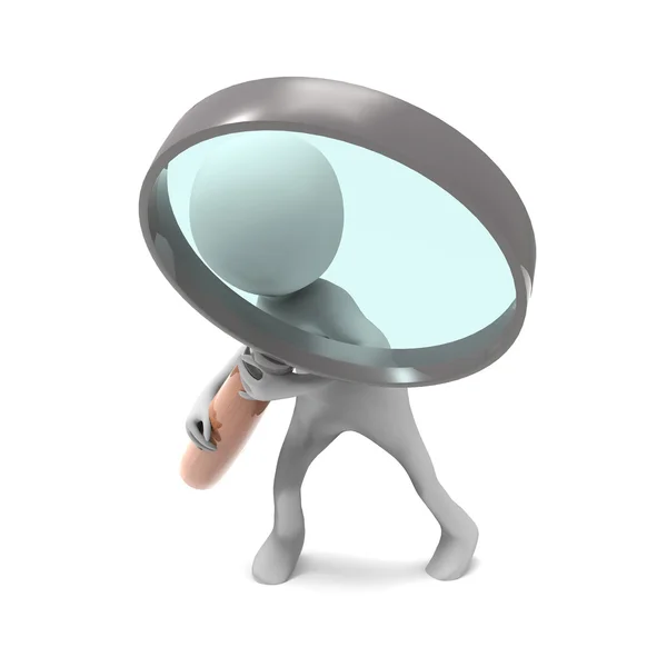 3d small people - searching — Stock Photo, Image
