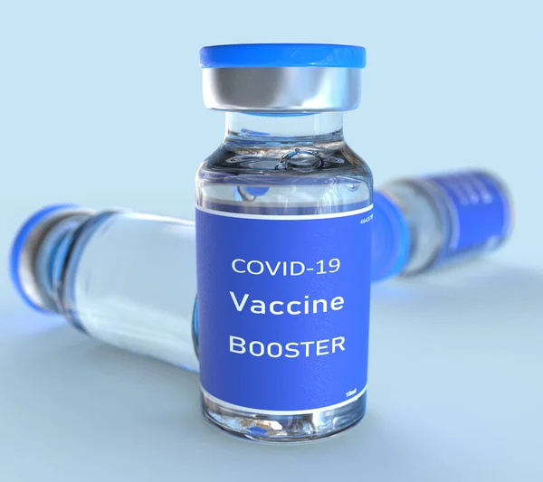 Derde Boosterdosis Van Het Covid Vaccin Illustratie — Stockfoto