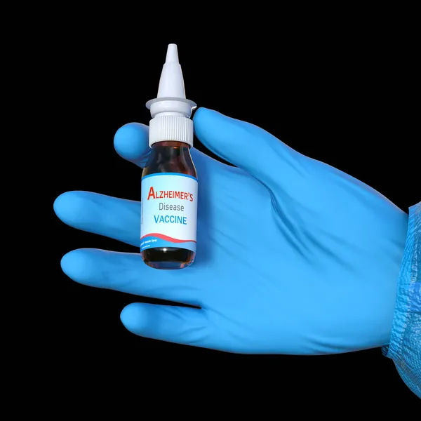 Impfstoff Gegen Alzheimer Die Klinische Erprobung Eines Nasensprays Läuft — Stockfoto