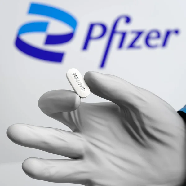 Ηνωμένες Πολιτείες Δεκέμβριος 2021 Paxlovid Pfizers Novel Covid Στοματική Αντιιική Royalty Free Εικόνες Αρχείου