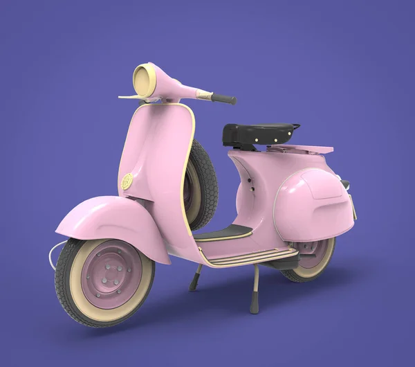 Pink Scooter Purple Background Rendering — Zdjęcie stockowe