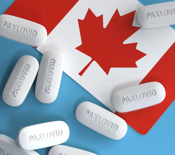 Ocak 2022 Paxlovid Pfizers Oral Covid Hapı Kanada Onaylandı — Stok fotoğraf