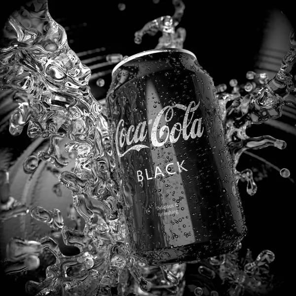 Malaga Spain October 2022 Special Flavor Black Can Coca Cola — Stock Photo, Image