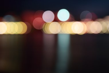 gece şehir ışıkları. gece şehir ışıkları bulanık renkler.