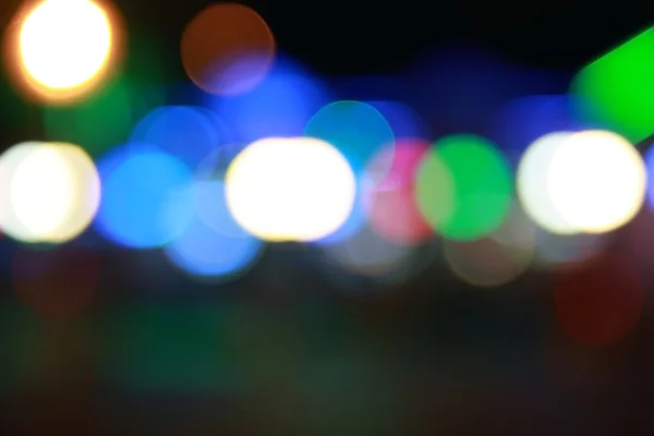 Night City Lights. Blurry pattern of colorful decoration lights. — Stock Photo, Image