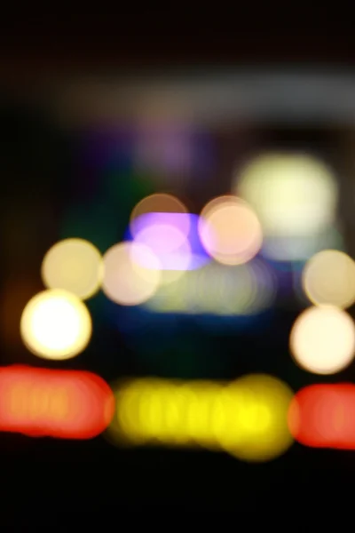 Night City Lights. Blurry pattern of colorful decoration lights. — Stock Photo, Image