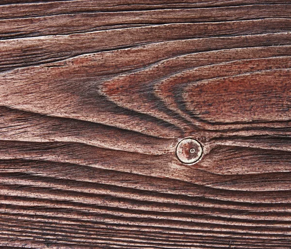 Brown wooden plank closeup. Weathered wooden texture with the br — Stock Photo, Image