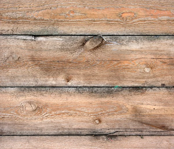 古い素朴な木製の壁。風化させた木の板の背景. — ストック写真