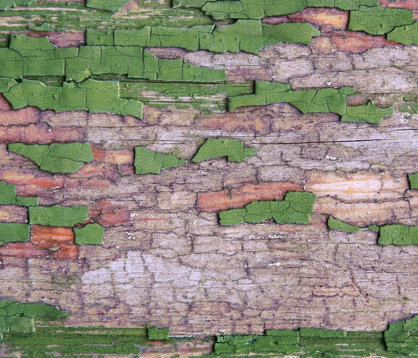 Vecchio sfondo in legno verniciato verde. Sfondo di verde, buccia — Foto Stock