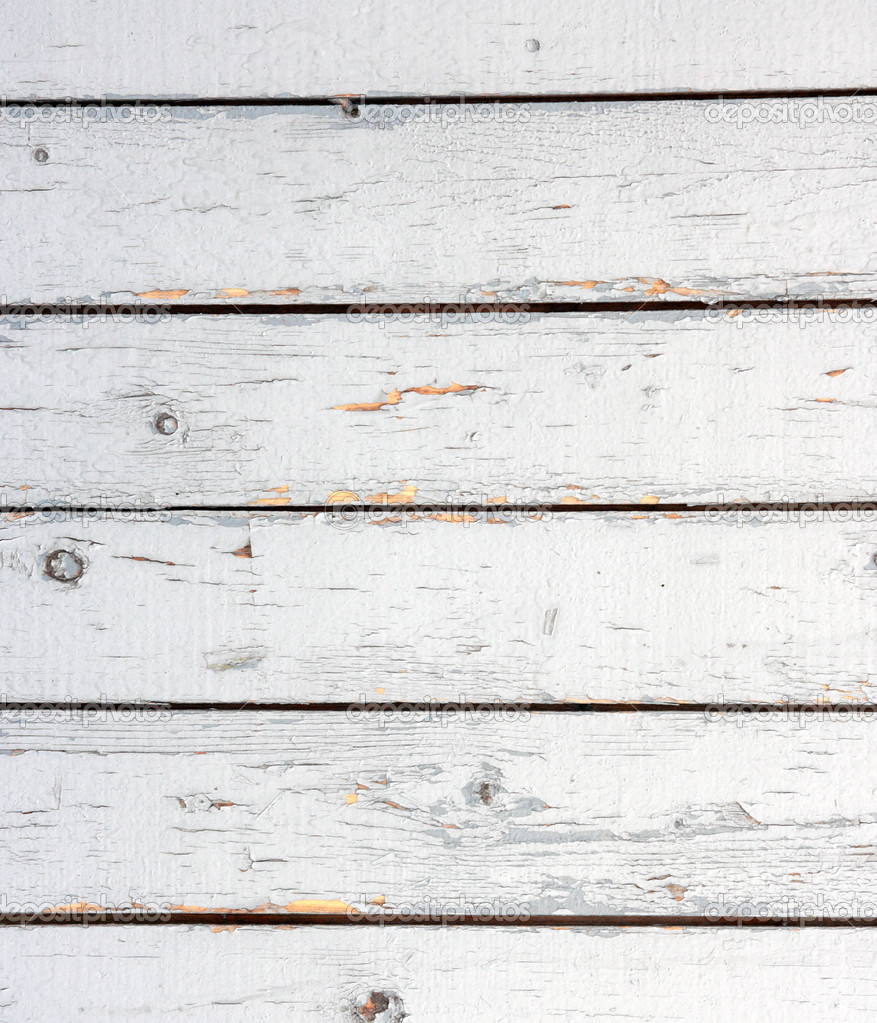 Old white painted wooden lining boards wall.White background of