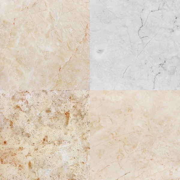 Four different marble and granite texture. (high.res.) — Stock Photo, Image