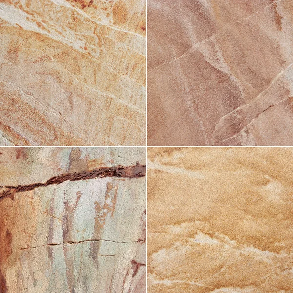 Four different natural granite texture. (high.res.) — Stock Photo, Image