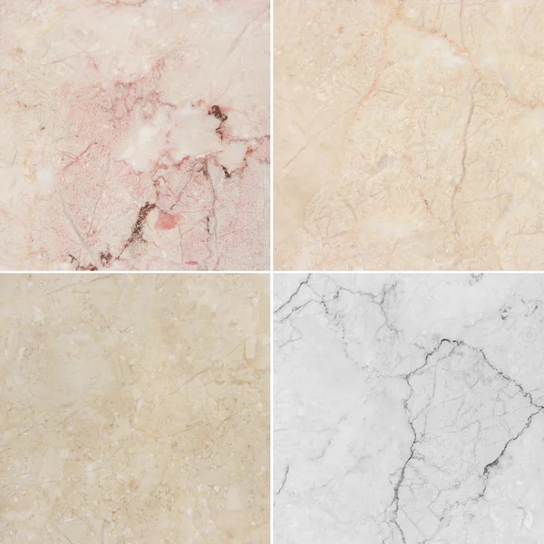 Four different texture of a light marble. (high.res.) — Stock Photo, Image