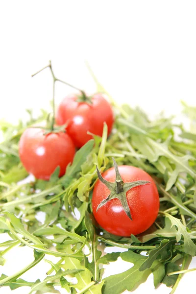 Rucola med tomater — Stockfoto
