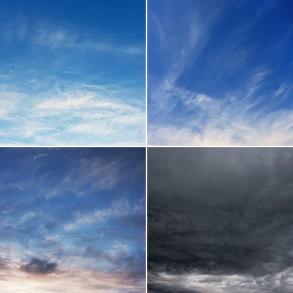 Four images of sky Stock Picture