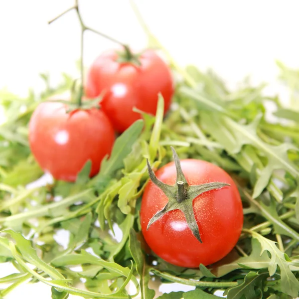 Rucola med tomater — Stockfoto