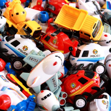 oyuncaklar yığını.