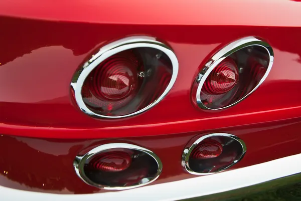 Red Tailights in Reflection — Stock Photo, Image