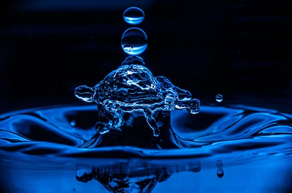 Waterdrop Collision Closeup — Stock Photo, Image