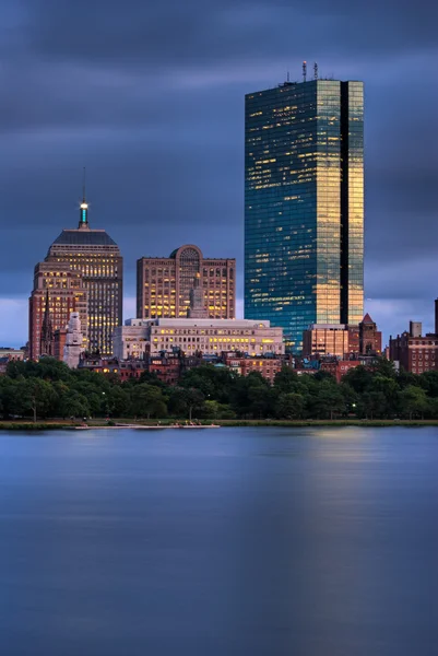 Niebieski, złoty zachód słońca boston — Zdjęcie stockowe