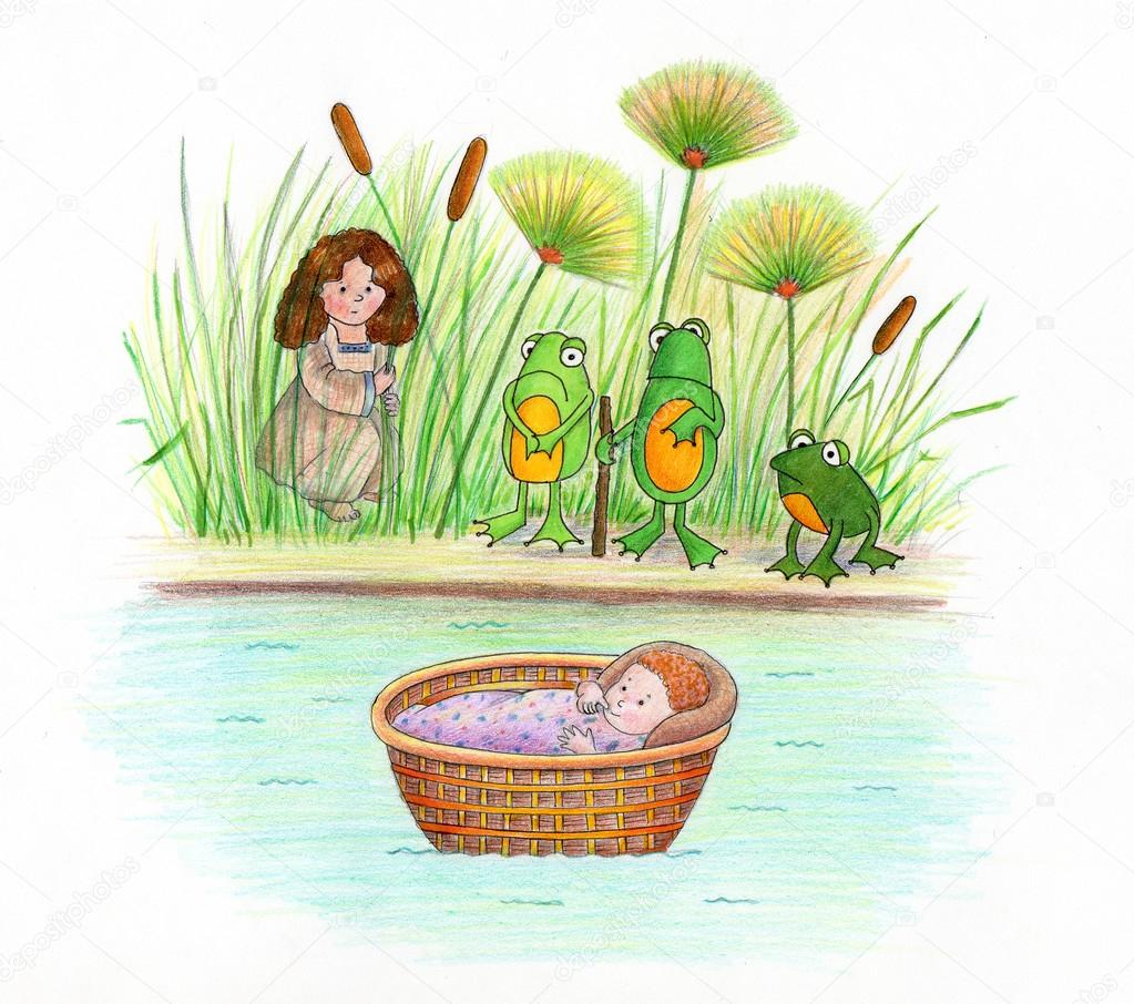 Baby Moses In Basket
