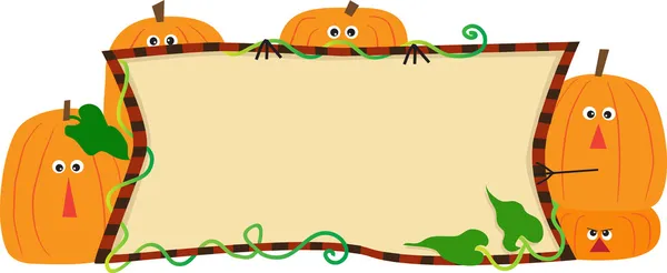 Banner de calabazas — Vector de stock