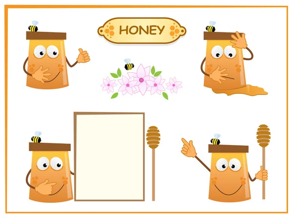 Honey Jar — Stock Vector