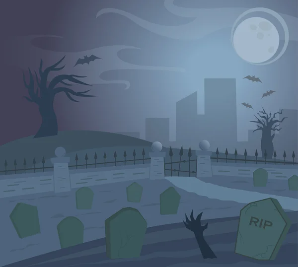 Strašidelný hřbitov — Stockový vektor