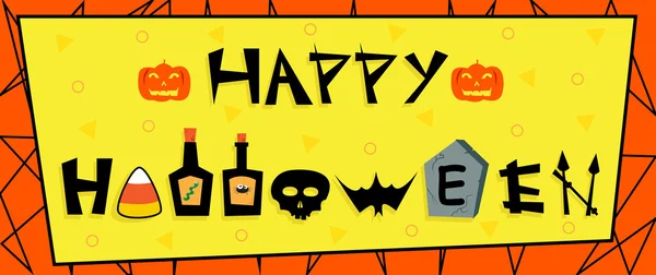 Signe d'Halloween heureux — Image vectorielle