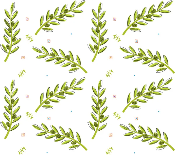 Patrón de rama de olivo — Archivo Imágenes Vectoriales