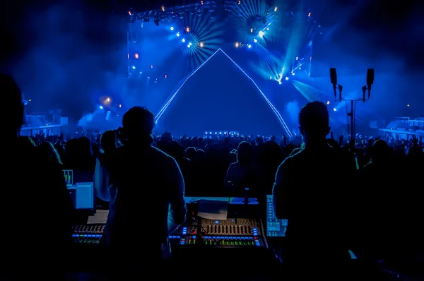 Rock Concert with Empty Stage — Stock Photo, Image