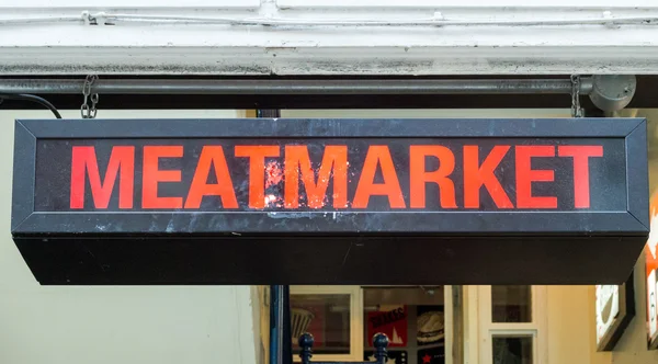 Meatmarket Sign — Stock Photo, Image