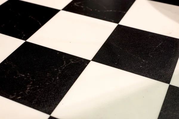 Preto & Branco Chequered Floor — Fotografia de Stock