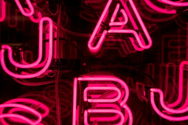 Pink Neon Letters (1) — Stock Photo, Image