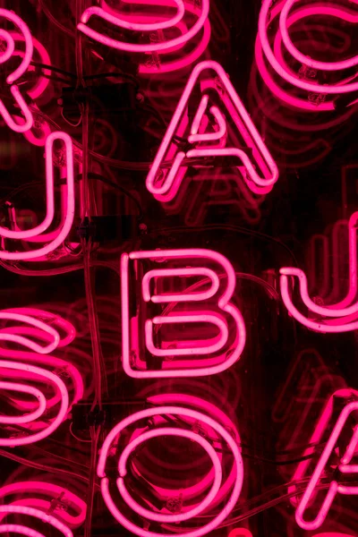 Pink Neon Letters (2) — Stock Photo, Image