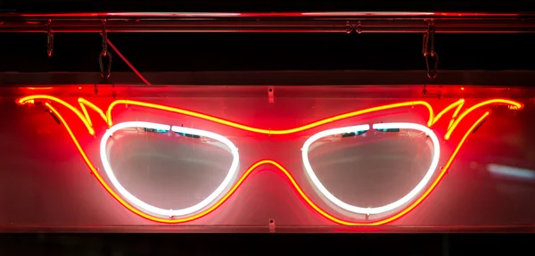 Neon Specs Sign — Stock Photo, Image