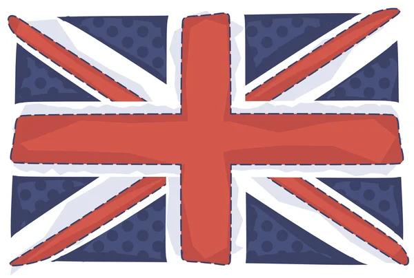 Vlag onder Britse vlag — Stockvector