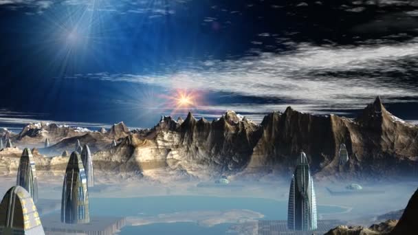 Fantastique ville (extraterrestre) et ovni 