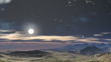 Çölde mehtaplı gece