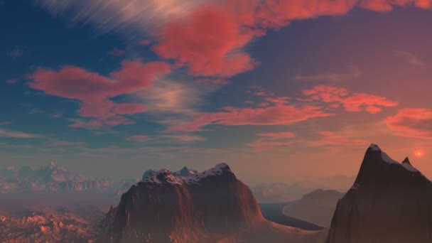 Coucher de soleil rose 